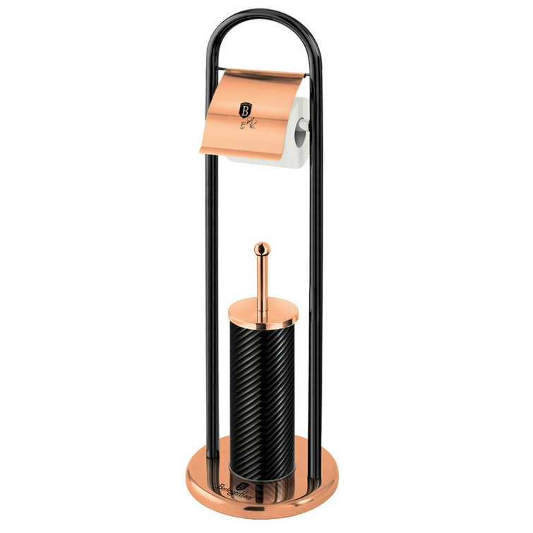 Berlinger Haus Metallic FreeStanding Toilet Roll & Brush Holder